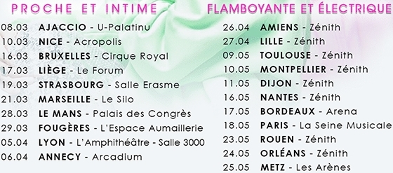 Jenifer sur scène en 2019 pour 2 Tournées